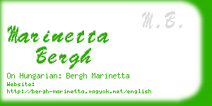 marinetta bergh business card